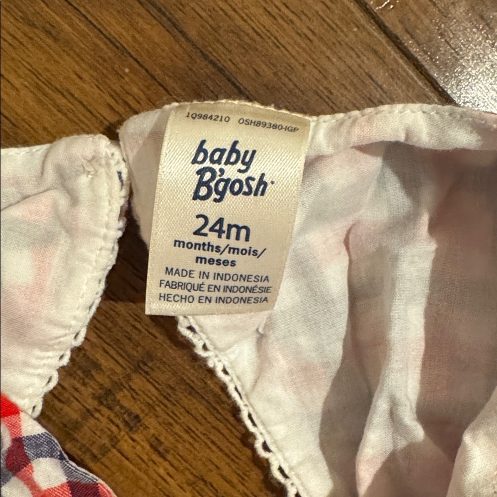 Baby B'gosh Red and Blue Plaid Dress - Picture 3 of 3